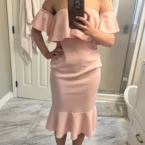 Pink maternity dress